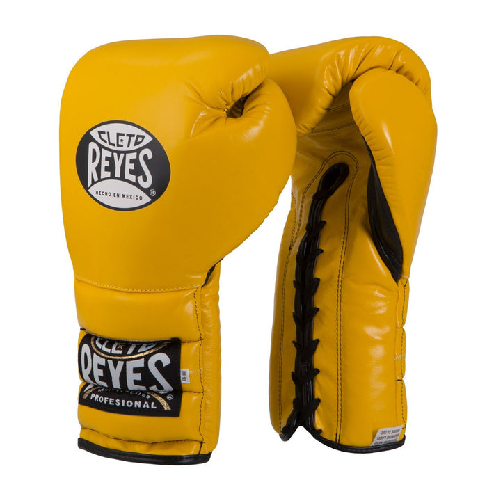 Cleto Reyes Lace-Up Training Boxing Gloves Brillant Yellow Color